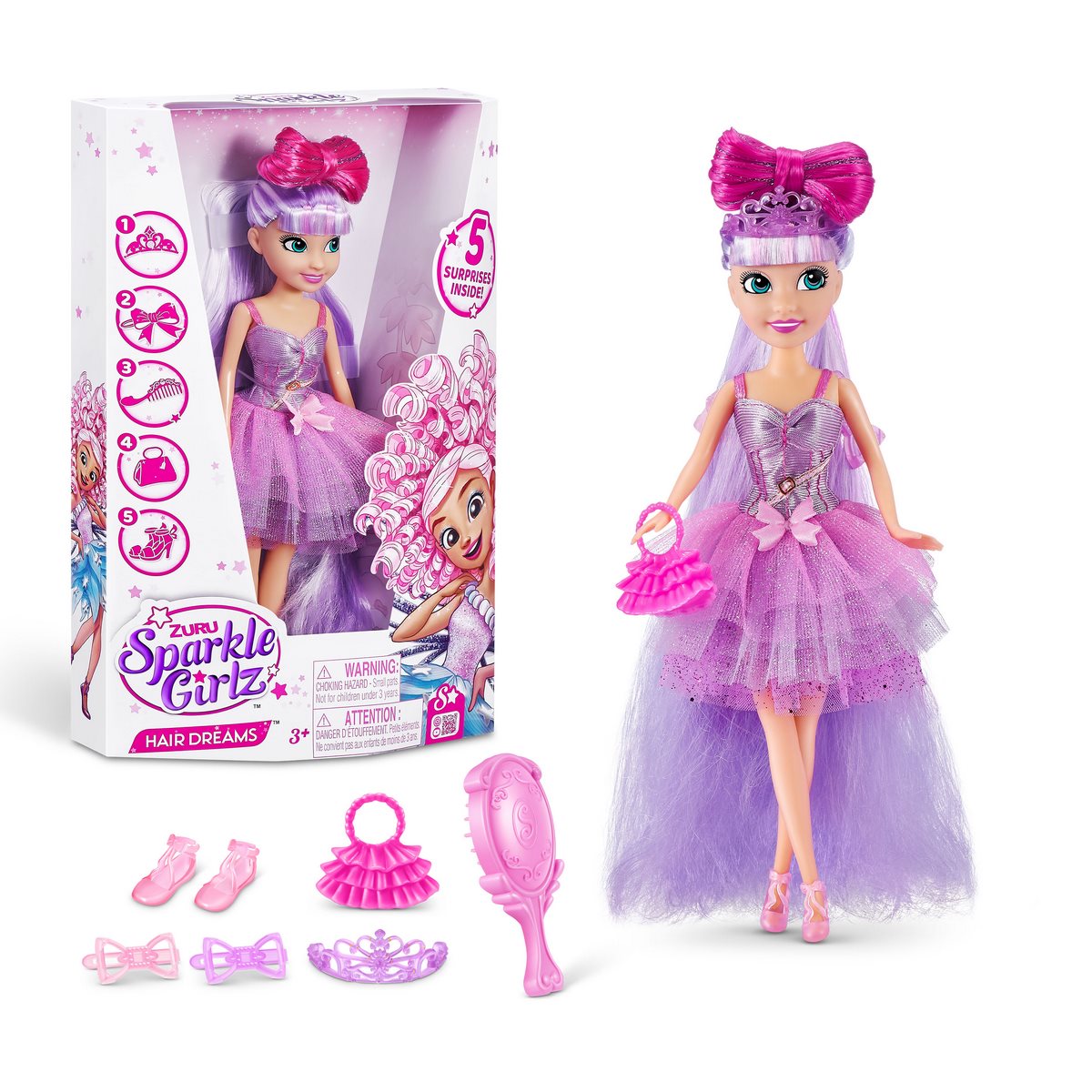 Muñeca Peinado Soñado Sparkle Girlz - Pelo Morado Categoría: Sin clasificación Muñecas Tipo producto: Muñecas